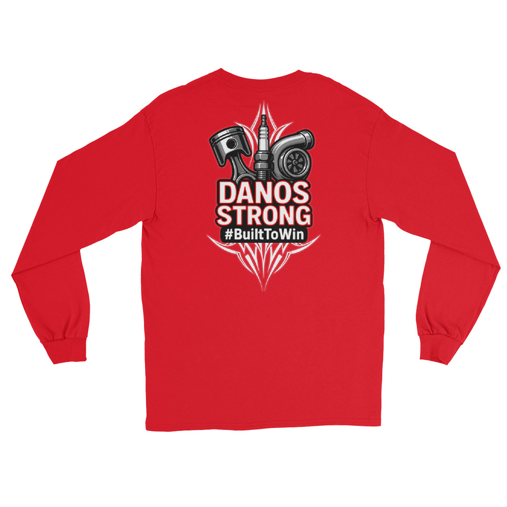 Danos Strong red long sleeve — back
